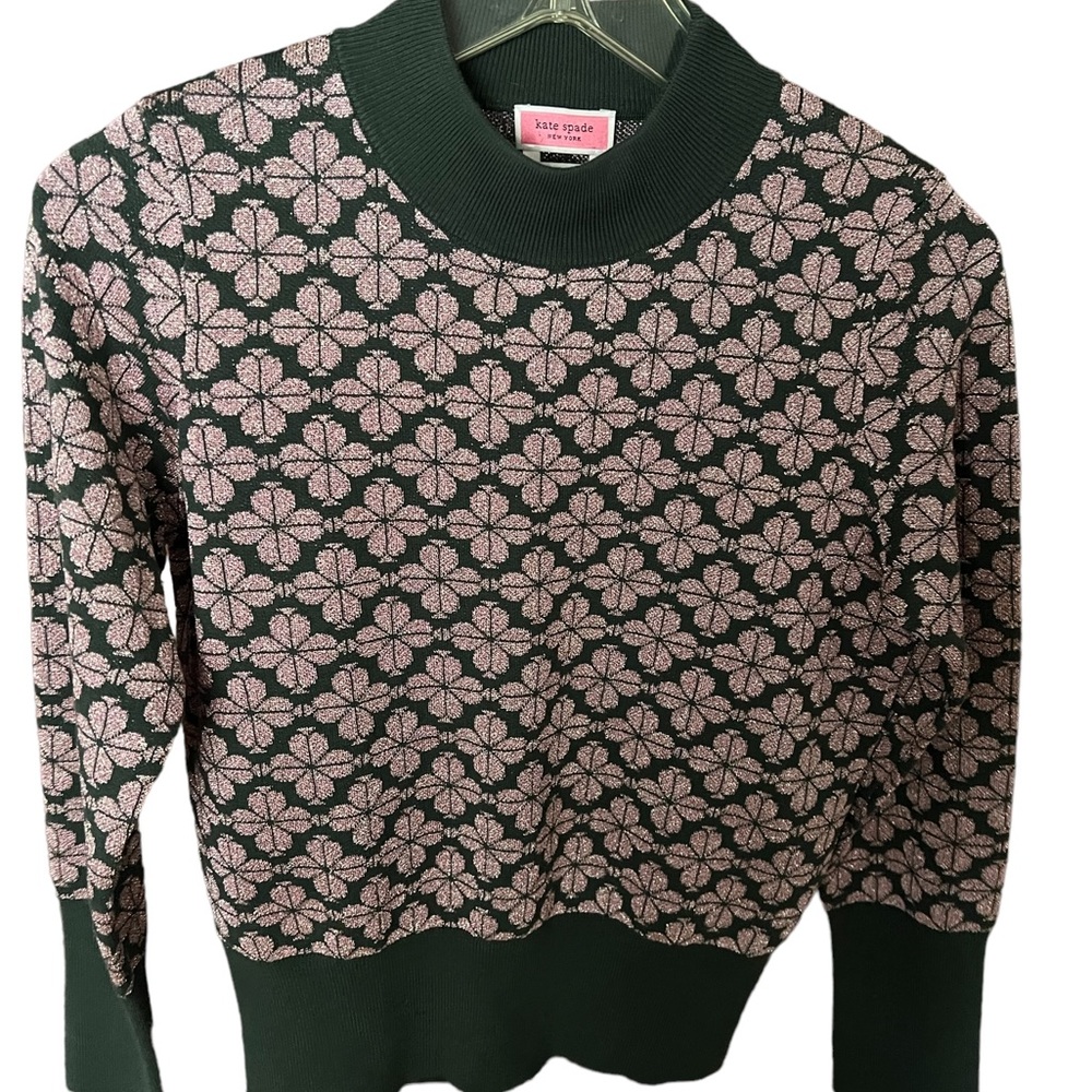 Kate Spade Flower Turtleneck Size Small Pink
